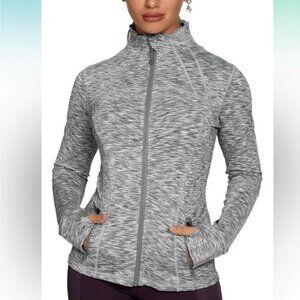 Queenieke Grey Soft Jacket With Thumb Holes & Fold Over Cuffs Size M